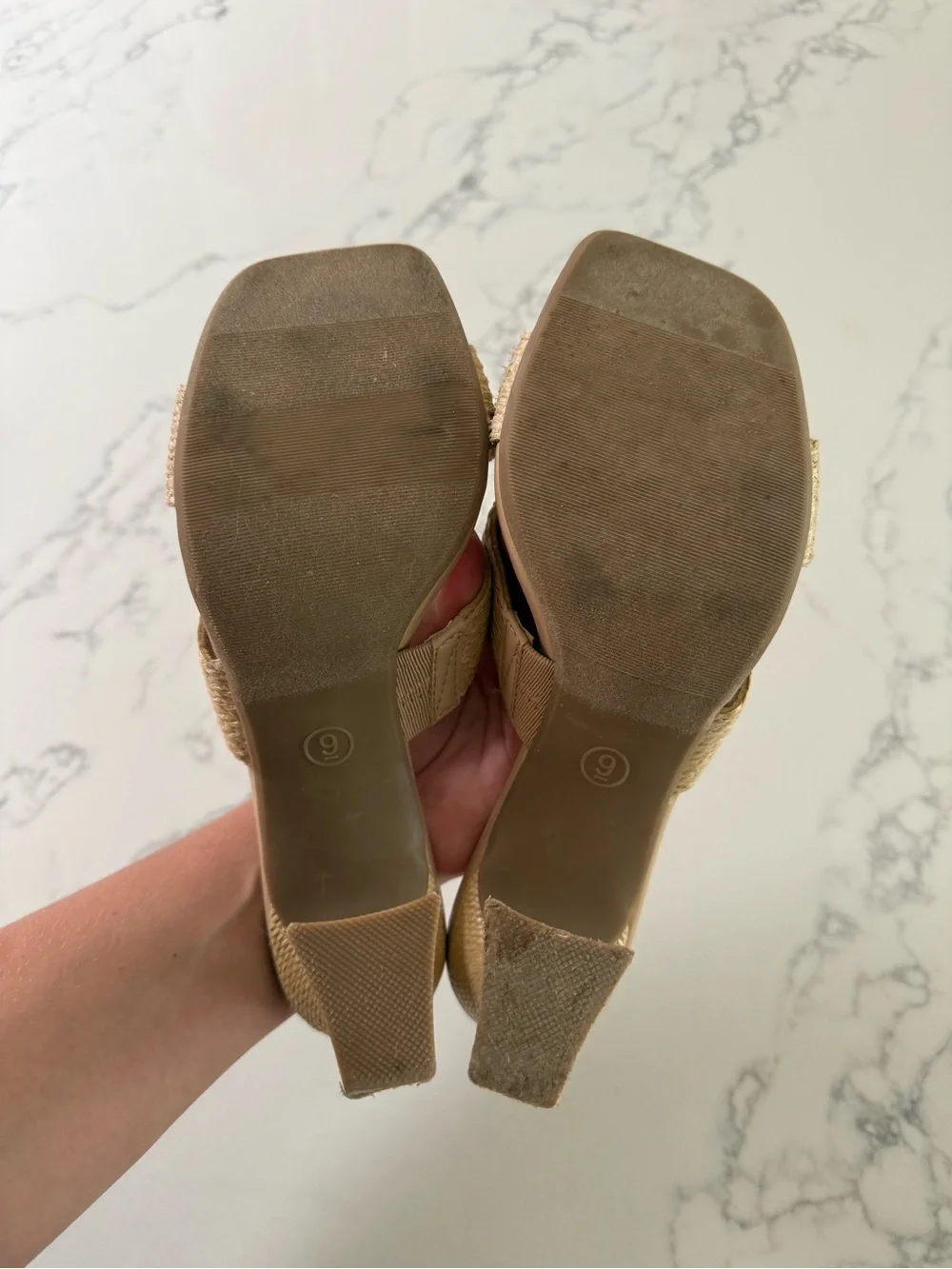 A New Day Tia Mule Heels - Beige - Size 9